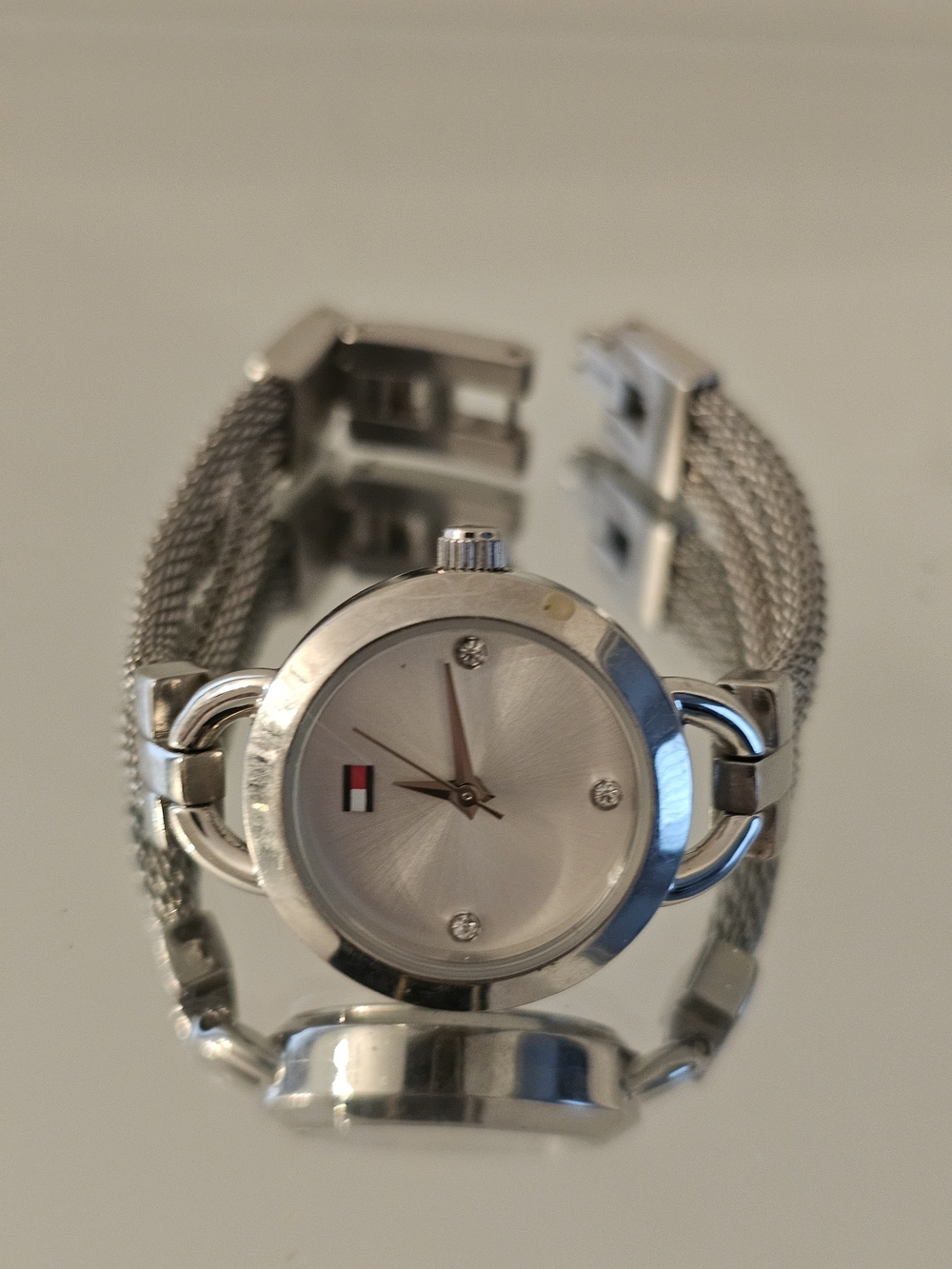 Tommy Hilfiger Silver-Tone Mesh Bracelet Ladies Watch